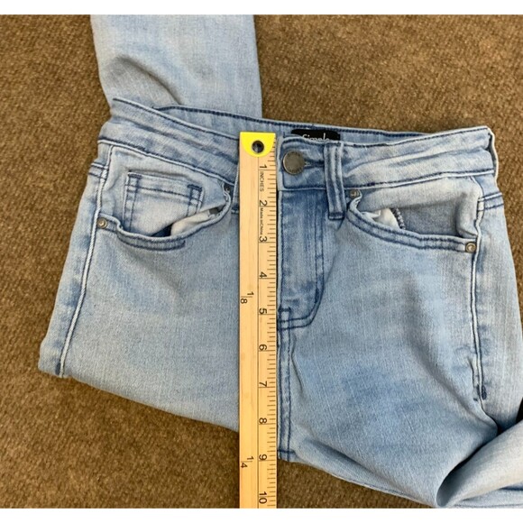 Simple Society Jeans Womens 00/23 Flare Embroidered Floral Festival Boho Stretch - Picture 4 of 8